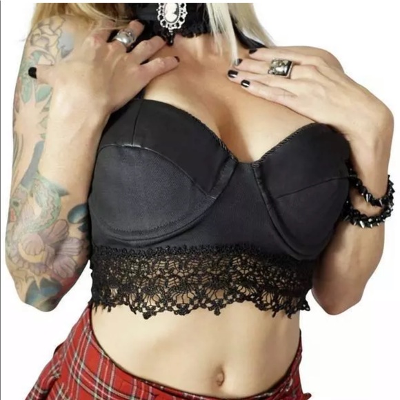 NWT Lip Service Bustier Bra Top - Picture 2 of 2